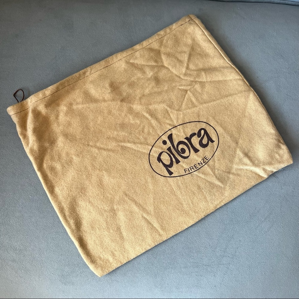PIBRA Firenze Drawstring Vintage Tan Dust Bag 15x12.5 inches